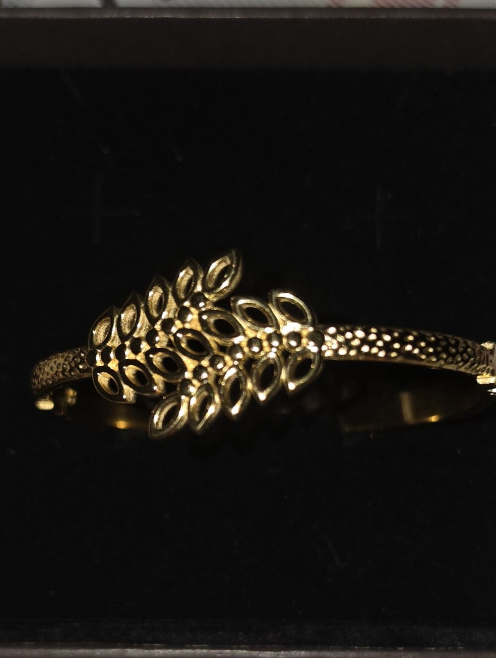 Gold Leaf Cluster Cuff Bracelet - Women Jewelry